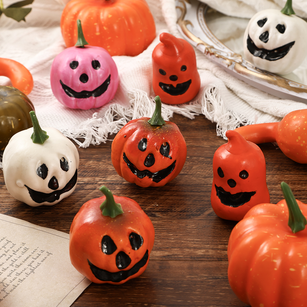 南瓜灯万圣节花束场景布置装饰品