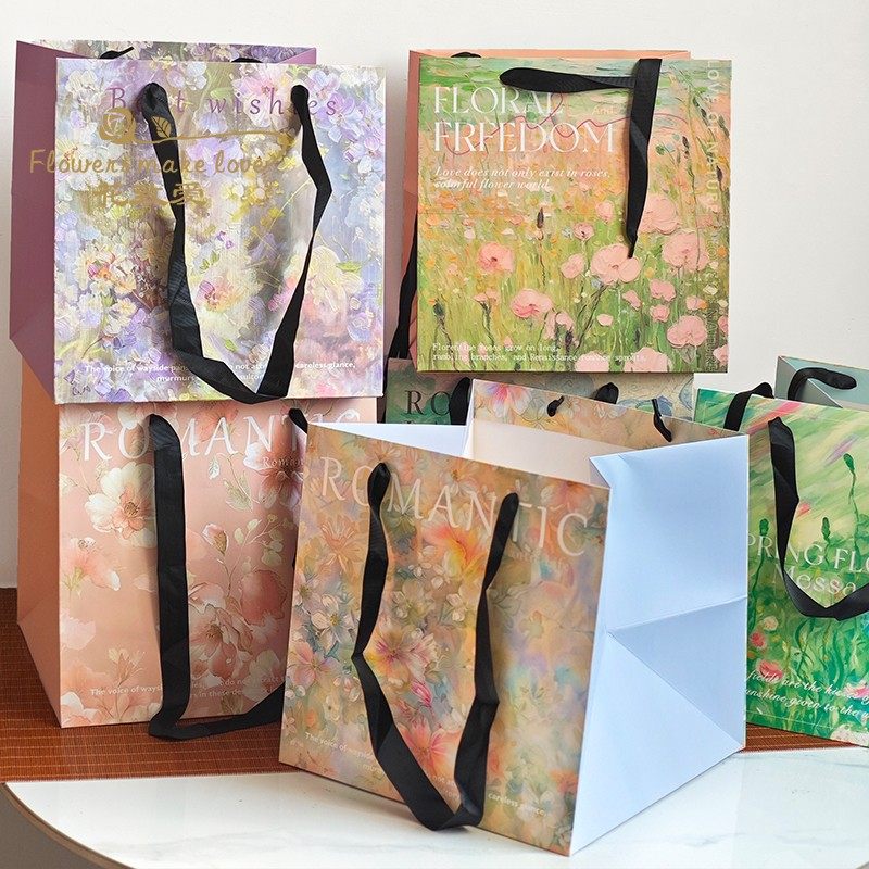 LOVE网红方形手提袋情人节好运爆棚鲜花礼品袋大号水果礼物袋,鲜花速递/花卉仿真/绿植园艺,花艺包装盒,淘宝优惠券,粉丝福利购,淘宝优惠卷