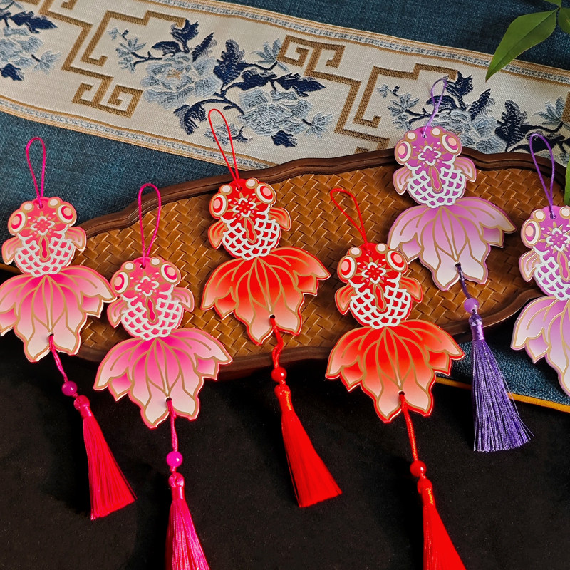 2026新款锦鲤流苏装饰挂卡 年宵花福桶装饰手工礼品diy挂饰,节庆用品/礼品,贺卡/卡片,淘宝优惠券,粉丝福利购,淘宝优惠卷