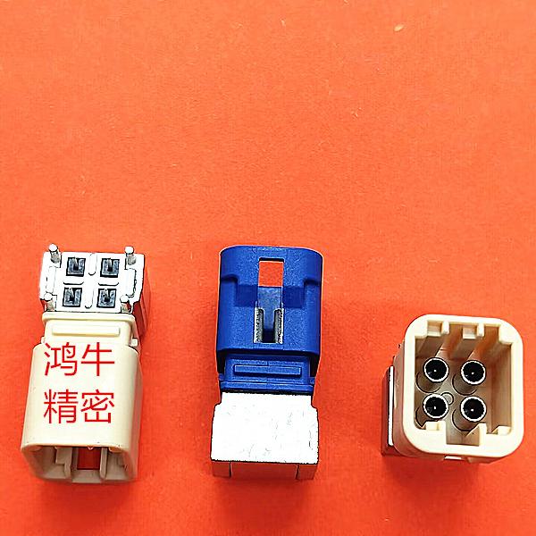 FA4-RM1-TB10N03 安费诺原装 MINI-FAKRA 4合1HFM 弯头公座 卧式