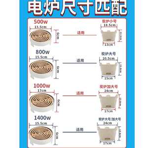 电烤炉煮茶围炉煮茶电炉电炉丝发热盘家用大功率茶罐子电芯烤室内