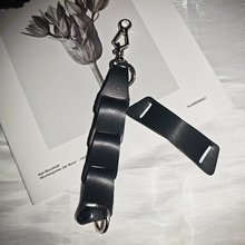 Simple Project*Braided Keychain 金属黑真皮可拆卸编织钥匙扣