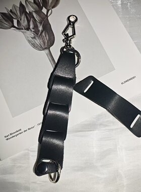 Simple Project*Braided Keychain 金属黑真皮可拆卸编织钥匙扣
