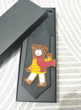 七鱼夕之夜】系列 红围巾小熊36cm免打结领带PBPR