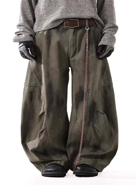 BLANKIN  红宝石蛇骨裤链 搭配潮牌美式复古vibe做旧弯刀休闲裤链