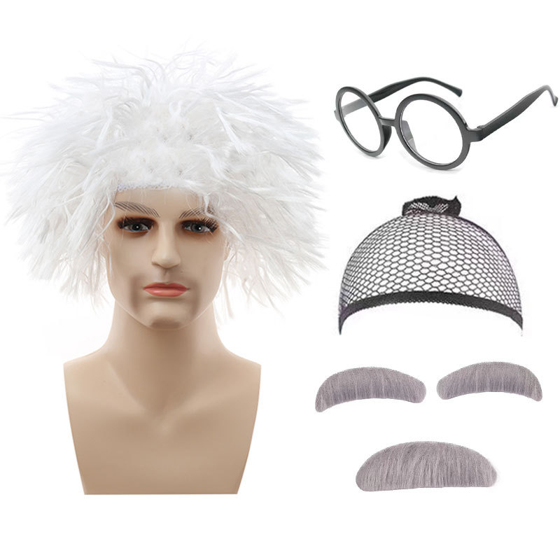 亚马逊热销cosplay爱因斯坦假发