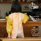 有这么只女童宝宝围裙吃饭书法反穿罩衣防水围兜幼儿园画画衣