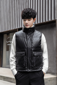 短款立领羽绒马夹男 日系面包服保暖外套马甲 M107-P105图片