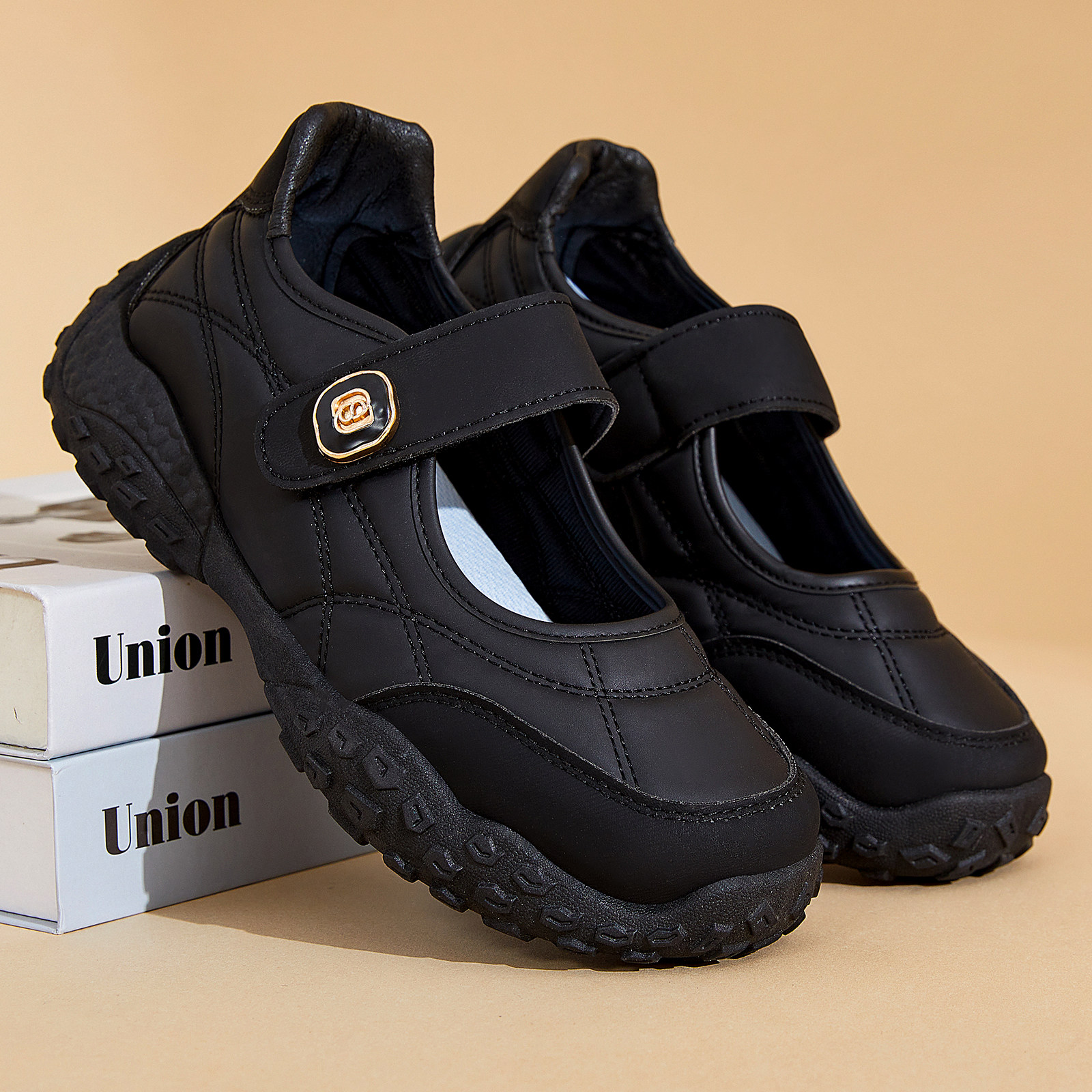 老黄家春季新款休闲鞋浅口魔术贴女鞋软底舒适潮鞋防滑轻便妈妈鞋,女鞋,时尚休闲鞋,淘宝优惠券,粉丝福利购,淘宝优惠卷