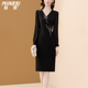 气质高级感镶钻修身 茗思正式 场合连衣裙女春秋2026新款 显瘦包臀裙