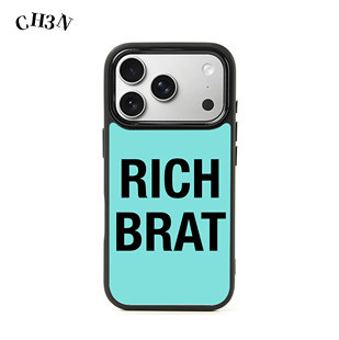CH3N·rich brat适用iPhone17/16promax神甲手机壳15包按键ins防摔14小众黑框plus韩系苹果手机保护壳