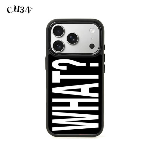 CH3N·WHAT?适用iPhone17/16promax神甲手机壳15包按键词条防摔14小众个性13黑框plus手机套创意苹果保护壳