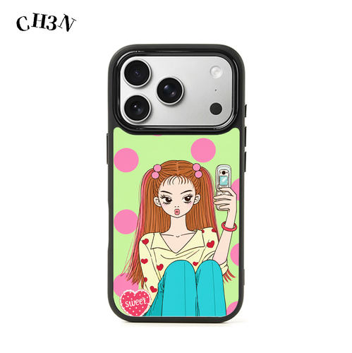 CH3N·自拍甜心适用iPhone17/16promax神甲手机壳15韩系不撞款14包按键防摔13小众12黑框Air苹果手机保护壳