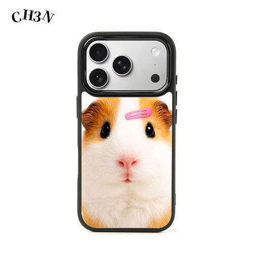CH3N·粉夹小豚鼠适用iPhone17/16promax神甲手机壳15韩系ins包按键防摔14/13小众黑框Air个性苹果手机保护壳