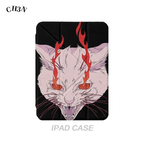 CH3N·烈焰猫适用ipadpro2025保护套书本艺术苹果平板Air8/7防弯亚克力Y折叠13寸小众mini7/6创意iPad12/11