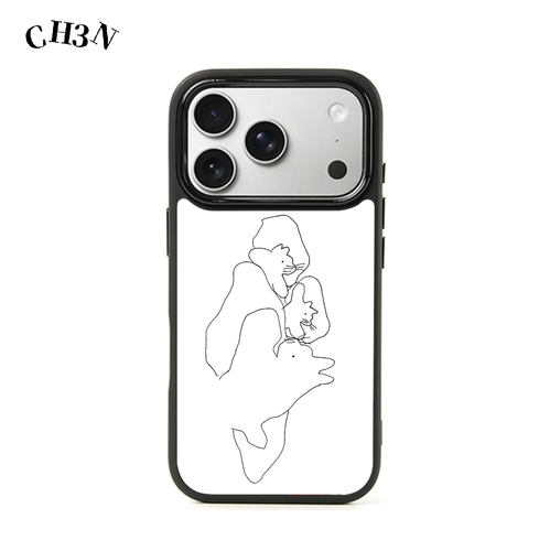 CH3N·晚安适用iPhone17/16promax神甲手机壳15包按键ins简笔画防摔14小众13黑框plus日韩风苹果12手机保护壳