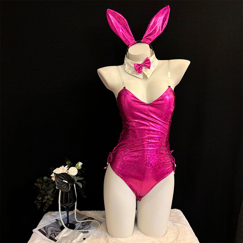 性感可爱纯欲镭射兔女郎连体衣