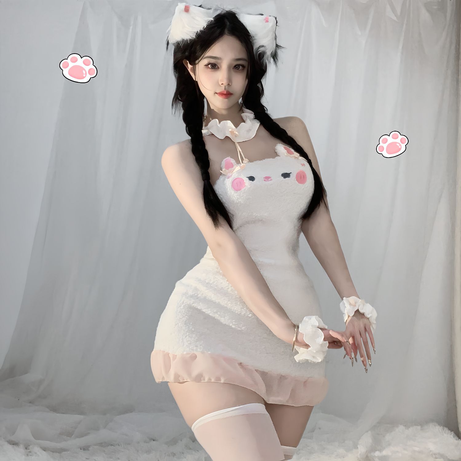 性感可爱毛绒睡衣套装