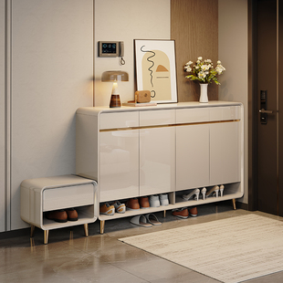 入口门实木鞋柜收纳柜集成壁挂式2025新家入口柜走廊收纳柜