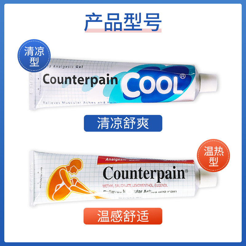 泰国原装施贵宝Counterpain酸痛膏缓解肌肉疼痛肩周炎腰酸背痛膏