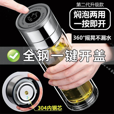 玉金晶耐高温双层高硼硅玻璃杯