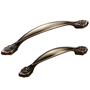 高档轻奢衣柜柜子抽屉橱柜门拉手青古铜把手欧式现代简约北欧单孔