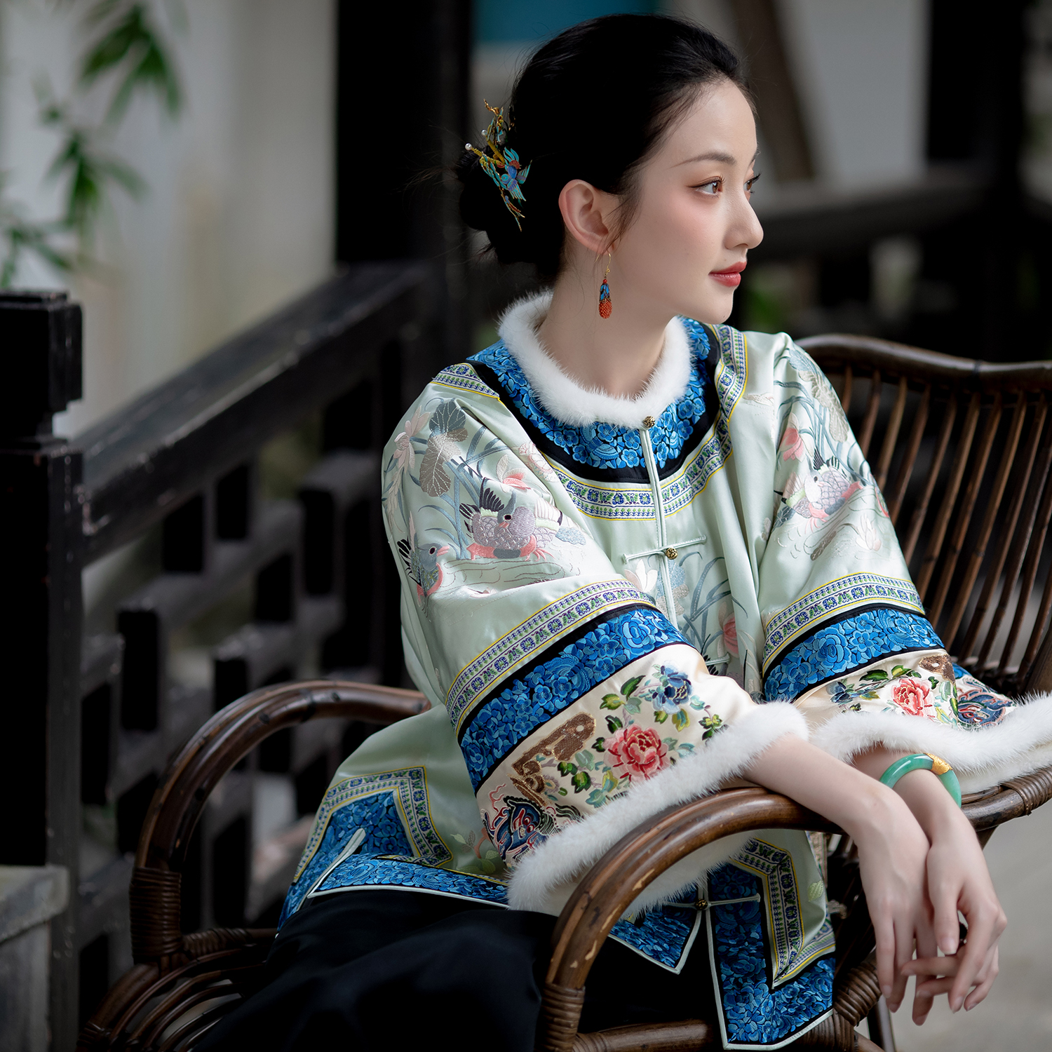 青波羡鸳丨一城风絮丨女袍褂秋冬