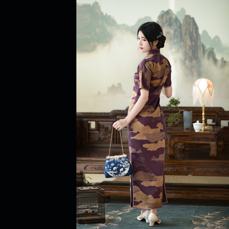 如香雾丨一城风絮丨立领印花旗袍