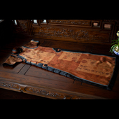 清梦书斋 春秋真丝重缎香云纱复古如意襟镶边旗袍无省 一城风絮