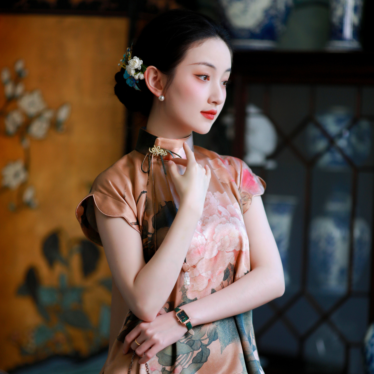 芙蓉醉玉丨一城风絮丨真丝上衣