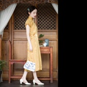 故园寻梦 一城风絮 民国风复刻老缎子提花手工盘扣无省旗袍