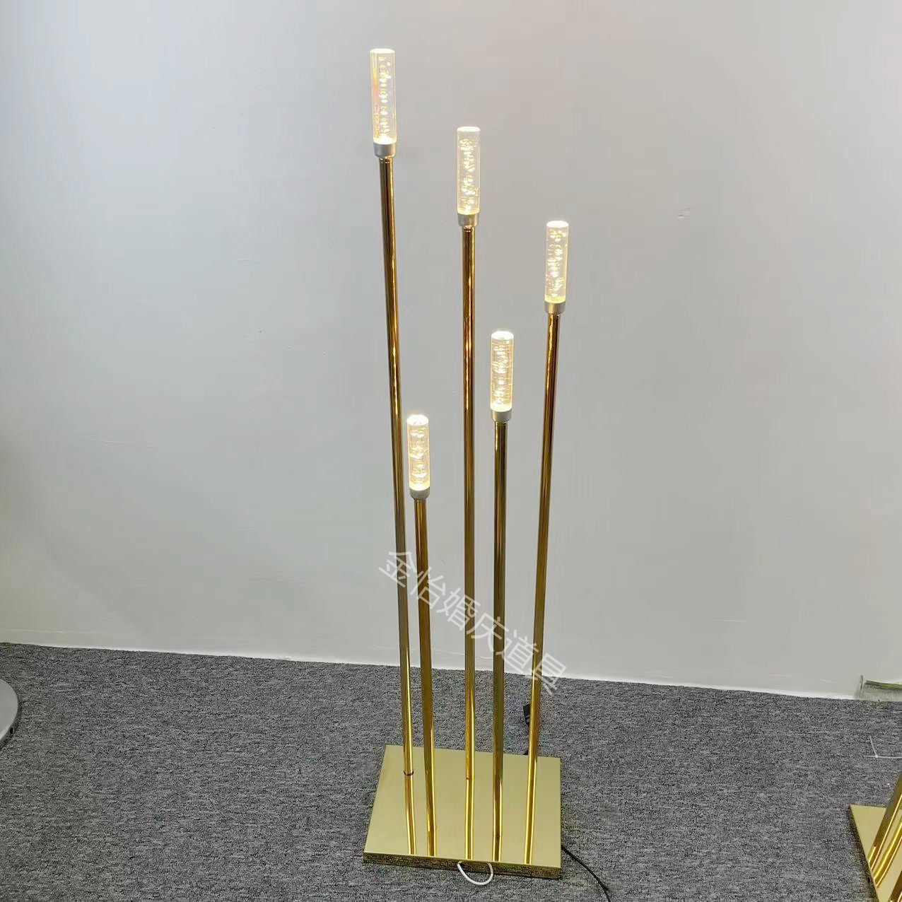 新款婚庆奥斯卡火柴路引灯婚礼堂宴会厅蜡烛火苗发光吊灯装饰摆件