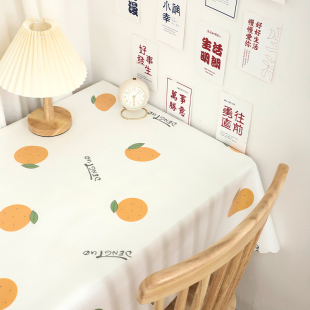 小清新桌布TPU防水防油无味环保摆台圆桌布长方形阳台茶几布免洗