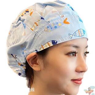 炒菜防油帽女式厨房专用做饭戴的帽子家用烧饭厨师帽防掉头发头套