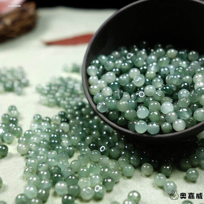玉石翡翠米珠散珠子diy手工制作耳环手链项链古风饰品小配件材料,居家布艺,珠子/钻饰/花朵等配饰,淘宝优惠券,粉丝福利购,淘宝优惠卷