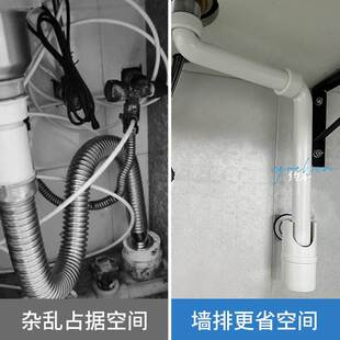 适配吉博力洗脸盆防臭墙排下水管紧凑型万向存水弯台盆按压下水器