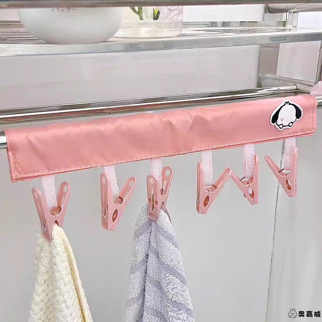 可携式衣架夹子可折叠旅行衣服挂架浴室晾家用新款可拆卸夹子神器,收纳整理,多夹子晾衣架,淘宝优惠券,粉丝福利购,淘宝优惠卷