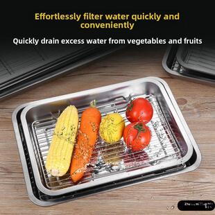 牛排醒肉盘沥油架醒酒肉架不锈钢方形板与网油控制架托盘过滤器