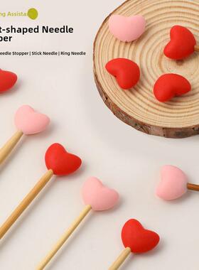 防溜线毛衣针帽橡胶毛衣针塞工具挂钩棒针堵头防脱针套毛线高弹力