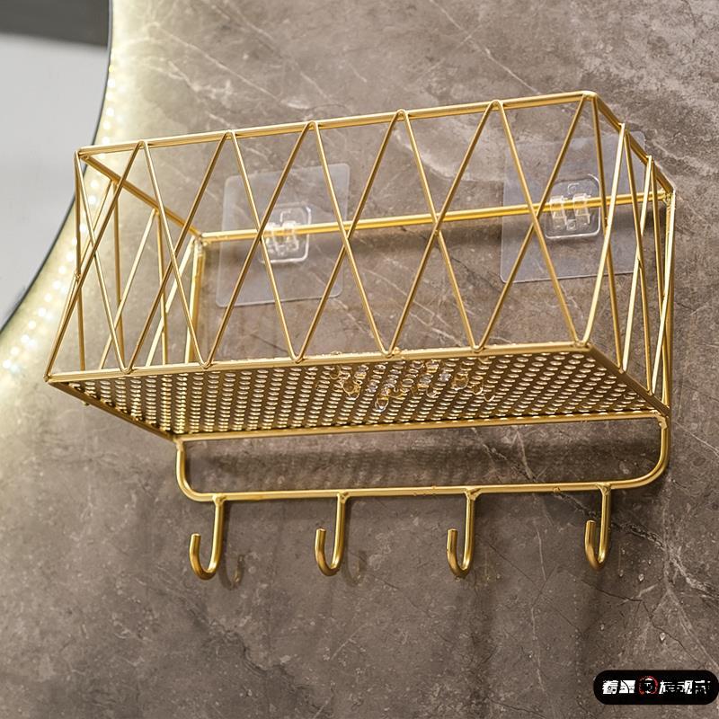 卫生间置物架浴室墙上置物架免打孔洗手间洗