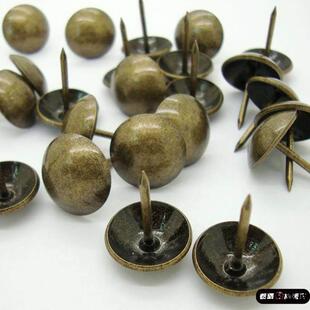 仿古圆头铜铆钉双面纯铜撞钉手工皮革diy皮具工具平面撞钉子母钉