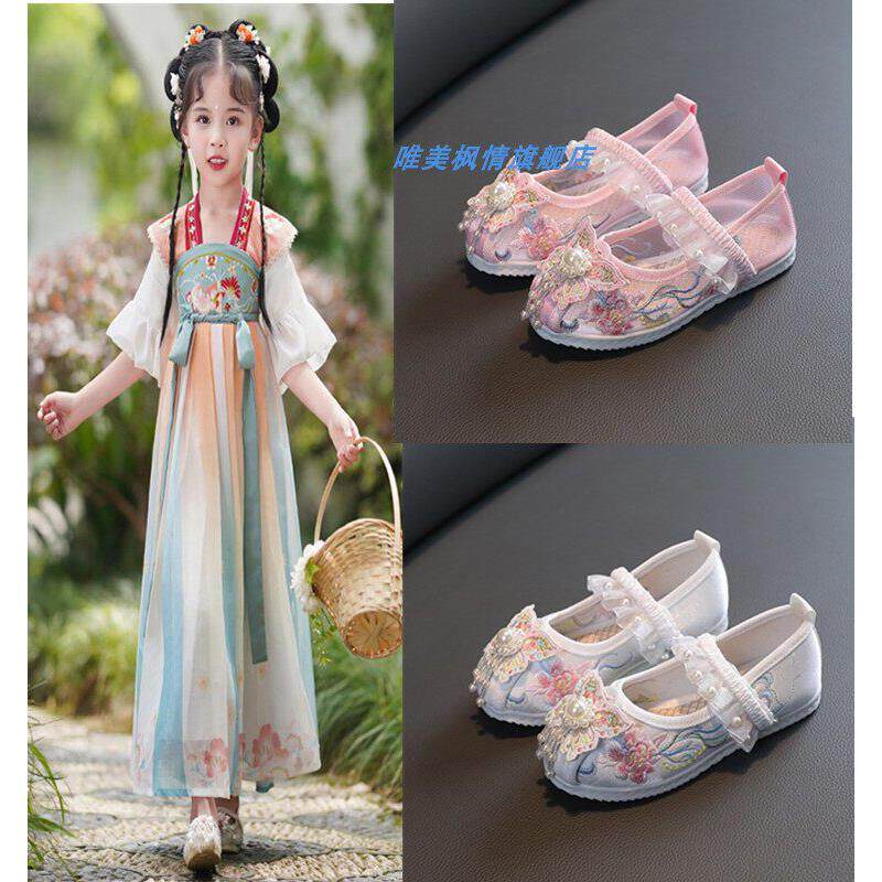 绣花鞋老北京女童蝴蝶汉服宝宝款