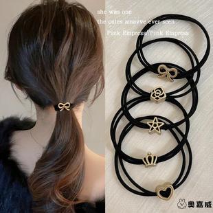 头绳2025新款高端橡皮筋女扎头发发圈发绳高弹力耐用皮套成人头饰