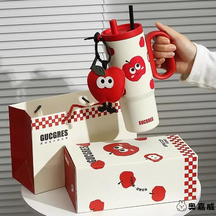 巨无霸吸管保温杯大容量水杯女高颜值吨吨水