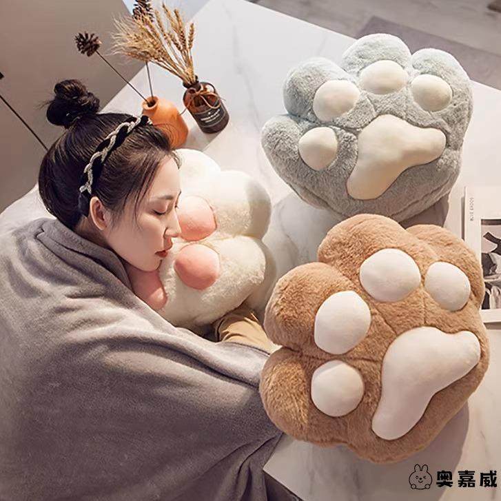 猫爪抱枕办公室午休两用二合一空调毯子靠枕汽车腰靠男女暖心礼物,居家布艺,靠垫/抱枕,淘宝优惠券,粉丝福利购,淘宝优惠卷