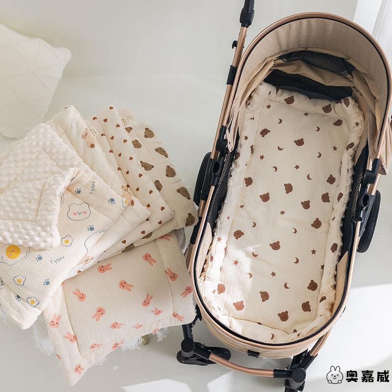 秋冬婴儿车坐垫垫子宝宝小推车棉垫四季通用