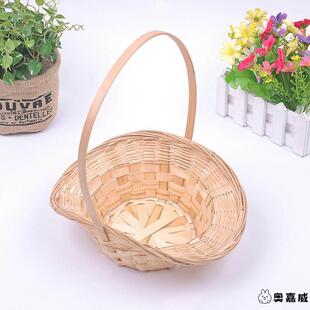 藤编花篮舞蹈道具手提篮大小广场舞花篮子竹编跳舞大篮子水果篮