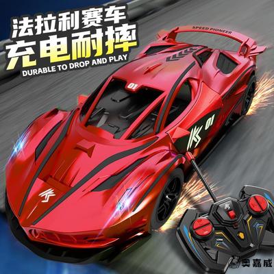 男孩玩具车遥控车儿童玩具rc电动高速马达漂移赛车警车越野汽车
