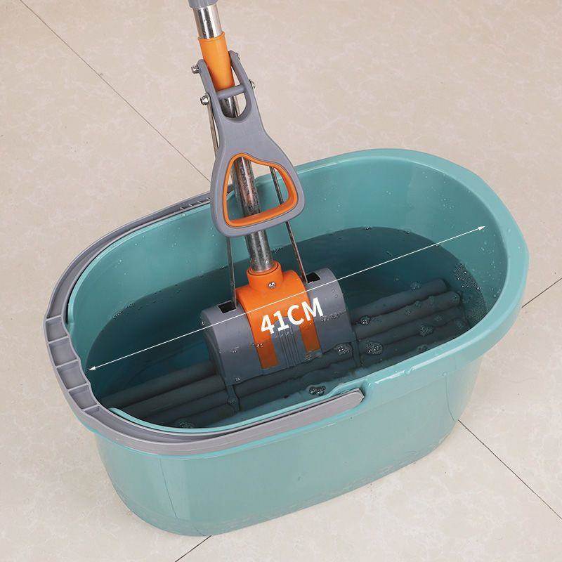 加厚塑料拖把桶挤水桶胶棉拖把清洗桶宽口地