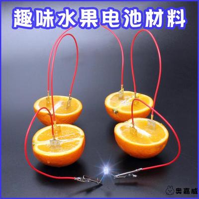 水果电池实验套装diy科学器材幼儿园大班小学材料包水果发电装置原电池导电电池小制作创意学习用品